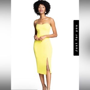 Dress the Population Alana Bodycon Dress in Yellow Size Small